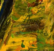 Anna Fleischer: Virág csendélet. Olaj, farost. Jelzés nélkül.24x40 cm Keretben