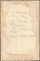 cca 1920-1940 Tiszt a Horthy-korszakban, nagytársasági egyenruhában, fotólap feliratozva, 13,5×8,5 c...