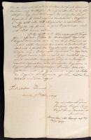 1829 Pataky Ferenc komárom megyei táblabírónak írt kérvény. 3 beírt oldal