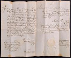 1780 A bóczabánya (ma: Vyšná Boca / Királyboca) bíró és esküdtek latin nyelvű oklevele a Zmeskal-csa...