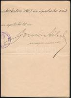 1908 Lugas, Béla Sorsich von Severin tábornok, kassai parancsnok, 80. gyalogezred parancsnokának alá...