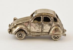 Ezüst(Ag) miniatűr kisautó, jelzett, h: 4,5 cm, nettó: 35,7 g