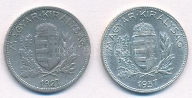 1927. 1P Ag + 1937. 1P Ag T:1-,2 Adamo P6