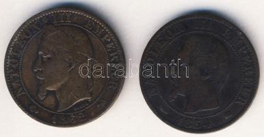 Franciaország 1854K+1862K 5c (2x) III.Napóleon klf évszámmal T:3,3-