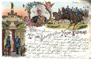 1897 kaiser Wilhelm I. Litho