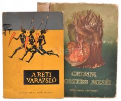 2 db mesekönyv: Grimm legszebb meséi (Bp., 1960, Móra); A réti varázsló (Bp., 1957, Móra). Papír- ill. kartonált papírkötésben, jó állapotban.