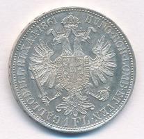 Ausztria 1861A 1Fl Ag "Ferenc József" T:1,1- 
Austria 1861A 1 Florin Ag "Franz Josep...