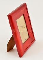 Vörösesbarna fa képkeret. Képméret 9x14 cm