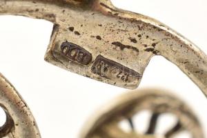 Ezüst(Ag) miniatűr bicikli, jelzett, 3×2 cm, nettó: 5 g