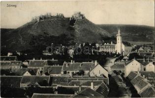 1911 Sümeg, látkép a várral és templommal. Kiadja Horvát Gábor
