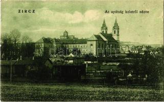 1924 Zirc, az apátság keletről nézve. Kiadja Scherer János (EK)