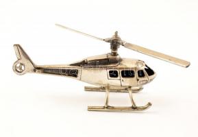 Ezüst(Ag) miniatűr helikopter, jelzett, h: 8 cm, nettó: 18,4 g