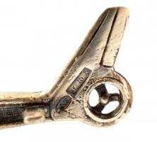 Ezüst(Ag) miniatűr helikopter, jelzett, h: 8 cm, nettó: 18,4 g