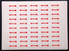 Piros, öntapadós nyíl, 100db