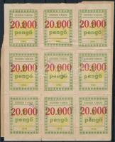 1946 Szeged városi 20.000P/2P ívsarki illetékbélyeg 9-es ív kivágáson (48.800)