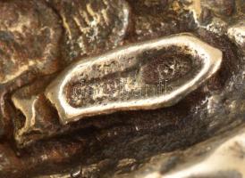 Ezüst(Ag) miniatűr, jelzett, h: 5 cm, nettó: 14,4 g