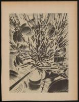 Ruzicskay György (1896-1993): Illusztráció a Szerelemkeresőből. Algrafia, papír, jelzett az algrafián, 31×23 cm