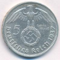 Német Harmadik Birodalom 1937D 5M Ag "Hindenburg" T:1-,2
German Third Reich 1937D 5 Mark ...