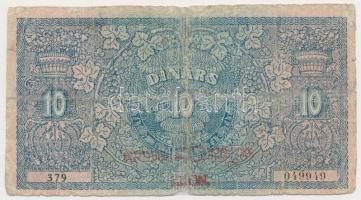 Szerb-Horvát-Szlovén Királyság 1919. 10D "40K" felülbélyegzéssel T:III-,IV ragasztott
Kin...