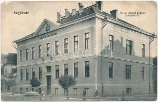 1909 Segesvár, Schässburg, Sighisoara; M. kir. állami polgári leány iskola / girls school (EM)
