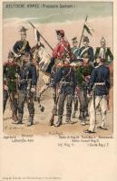 German army Preussen Sachsen s: Birkmeyer Litho (EB)
