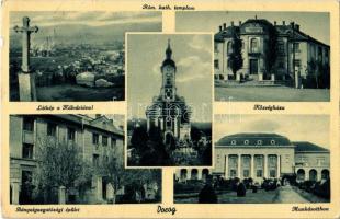 Dorog, Római katolikus templom, községháza, munkásotthon, Bányaigazgatósági épület, Kálvária