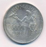 Románia 1946. 100.000L Ag "I. Mihály" T:1-,2 
Romania 1946. 100.000 Lei Ag "Mihai I&...