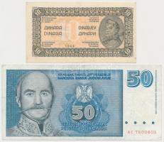 Jugoszlávia 1944. 10D + 1996. 50D T:III Yugoslavia 1944. 10 Dinara + 1996. 50 Dinara C:F