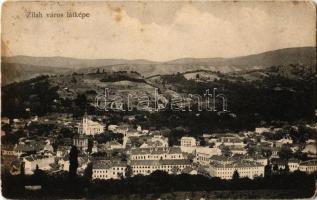 1917 Zilah, Zalau; látkép. Kiadja Seres Samu / general view (kis sarokhiány / small corner shortage)