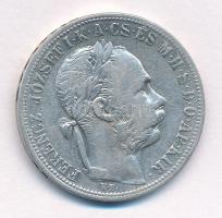 1892KB 1Ft Ag "Ferenc József / Fiume címer" T:2- 
Adamo M15