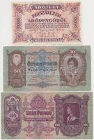 8 db vegyes magyar korona-pengő-forint bankjegy tétel, mind különféle, közte 1946. 100.000AP T:III