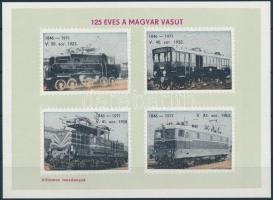 125 éves a magyar vasút levélzáró emlékív