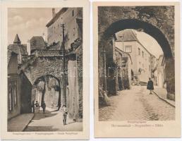 Nagyszeben, Hermannstadt, Sibiu; Pempflinger utca / street - 2 db képeslap / 2 pre-1945 postcards