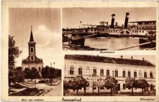 Dunaszekcső, Római katolikus templom, hajóállomás, községháza (fa)