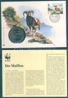 Ciprus 1986. 1Ł "WWF-Muflon" érmés, bélyeges borítékon T:BU Tájékoztatóval!