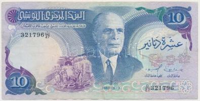 Tunézia, 1983. 10D T:III Tunisia 1983. 10 Dinars C:F Krause KM#80