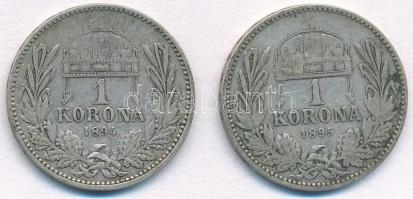 1894KB-1895KB 1K Ag "Ferenc József" (2x) T:2-
Adamo K5