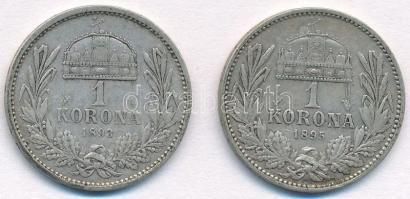 1893KB-1895KB 1K Ag "Ferenc József" (2x) T:2-
Adamo K5