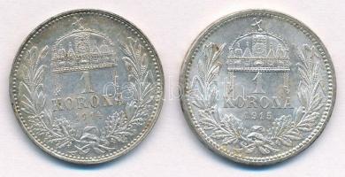 1914KB-1915KB 1K Ag "Ferenc József" (2x) T:1,1-
Adamo K5.1