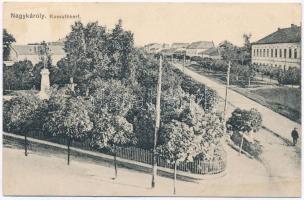 1913 Nagykároly, Carei; Kossuth kert. Kiadja Csókás László / park (ázott / wet damage)