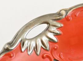 Rudolf Wächter dísztányér, matricás (ezüstözött), kopott, jelzett, d: 29,5 cm