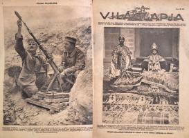 1916-1917 Tolnai Világlap háborús számai, 5 db, foltosak, szakadozott borítókkal