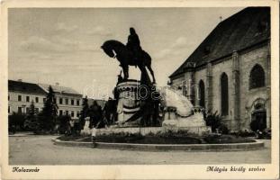 Kolozsvár, Cluj; Mátyás király szobra / statue of Matthias Corvinus