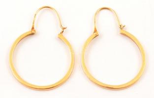 Arany(Au) 14K fülbevalópár, jelzett, d: 2 cm, nettó: 2,6 g
