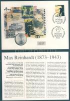 Ausztria 1973. 25Sch Ag "Max Reinhard" érmés, bélyeges borítékon T:2 Tájékoztatóval!