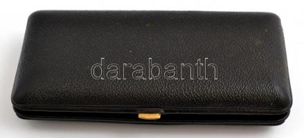 Barométer-óra-hőmérő fa alapon, csörgőrész hiányzik, működik, 14×5,5 cm