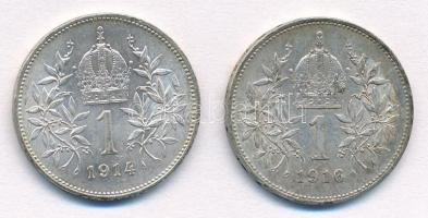 Ausztria 1914-1916. 1K Ag "Ferenc József" (2xklf) T:1-
Austria 1914-1916. 1 Corona Ag &qu...