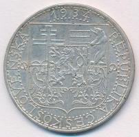 Csehszlovákia 1934. 20K Ag "Ipar, mezőgazdaság, üzlet" T:1-
Czechoslovakia 1934. 20 Korun...