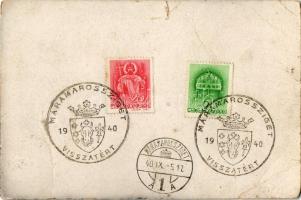 Máramarossziget, Sighetu Marmatiei; Fő tér, Gyógyszertár, üzletek / main square, pharmacy, shops (no...