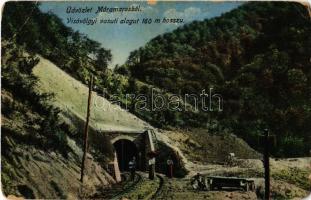 1917 Visóvölgy, Valea Viseului (Máramaros, Maramures); Visóvölgyi vasúti alagút 160 m hosszú. Kiadja Berger Miksa utóda / railway tunnel (kopott sarkak / worn corners)